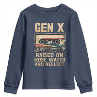 Gen X Youth Sweatshirt Vintage Cassette Tape Raised On Hose Water And Neglect Nostalgia - undefined