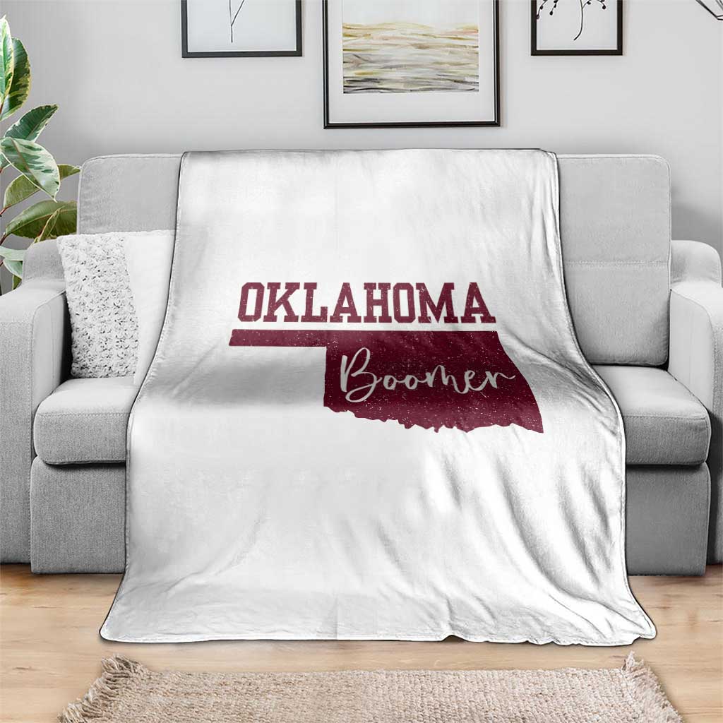 Oklahoma Boomer Throw Blanket - Wonder Print Shop