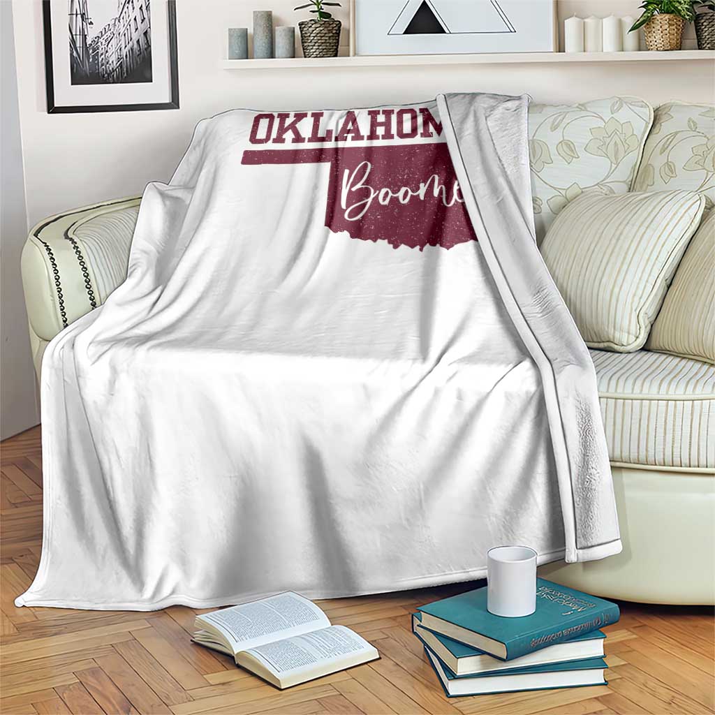 Oklahoma Boomer Throw Blanket - Wonder Print Shop