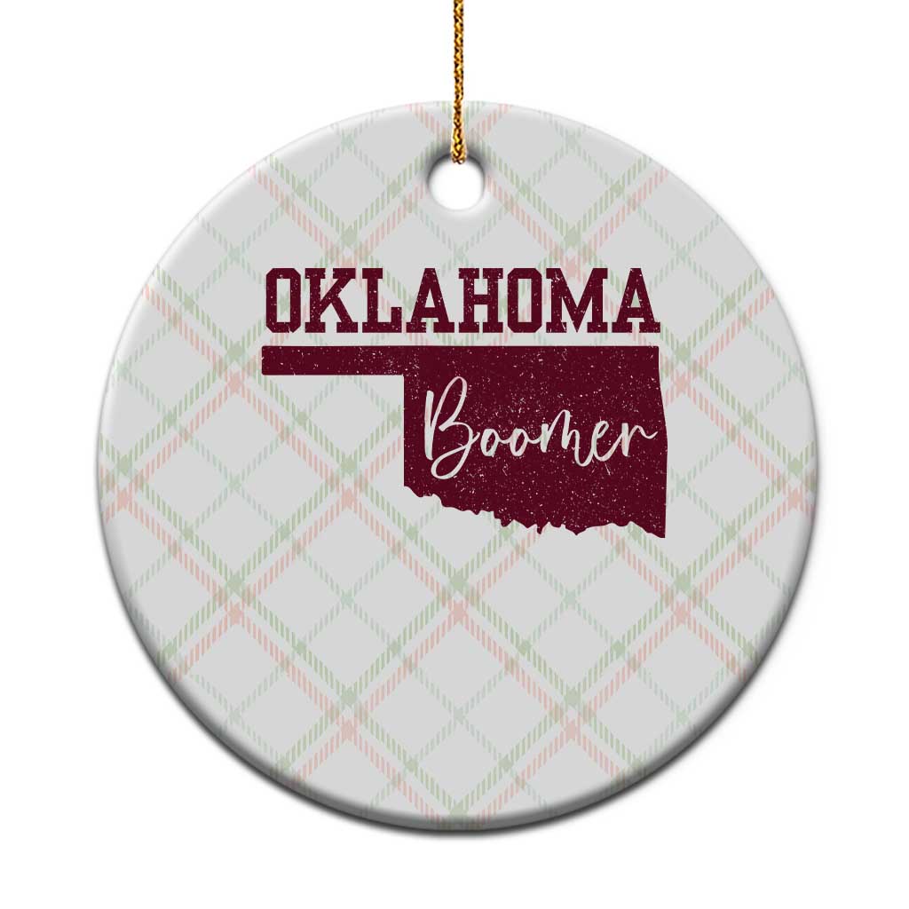 Oklahoma Boomer Ceramic Ornament - Wonder Print Shop
