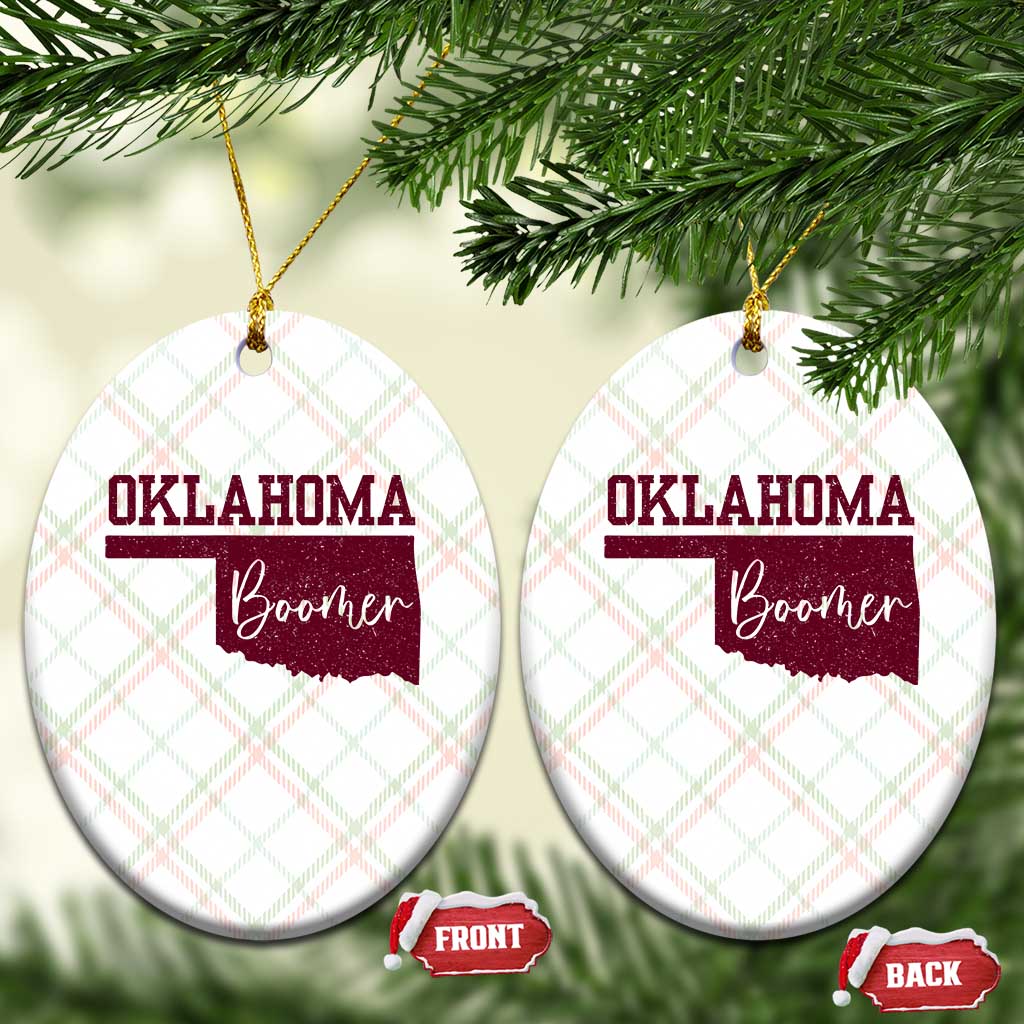 Oklahoma Boomer Ceramic Ornament - Wonder Print Shop