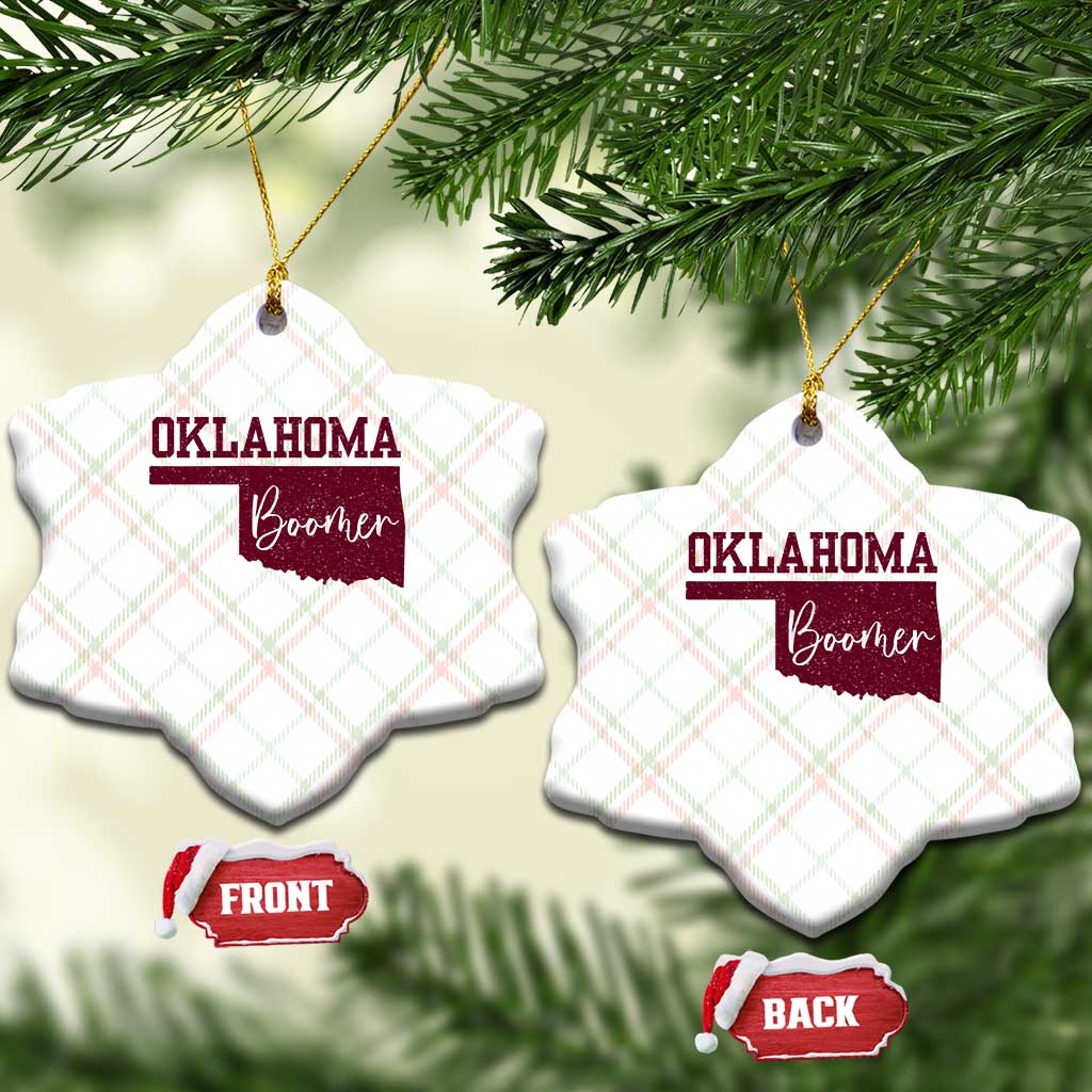Oklahoma Boomer Ceramic Ornament - Wonder Print Shop