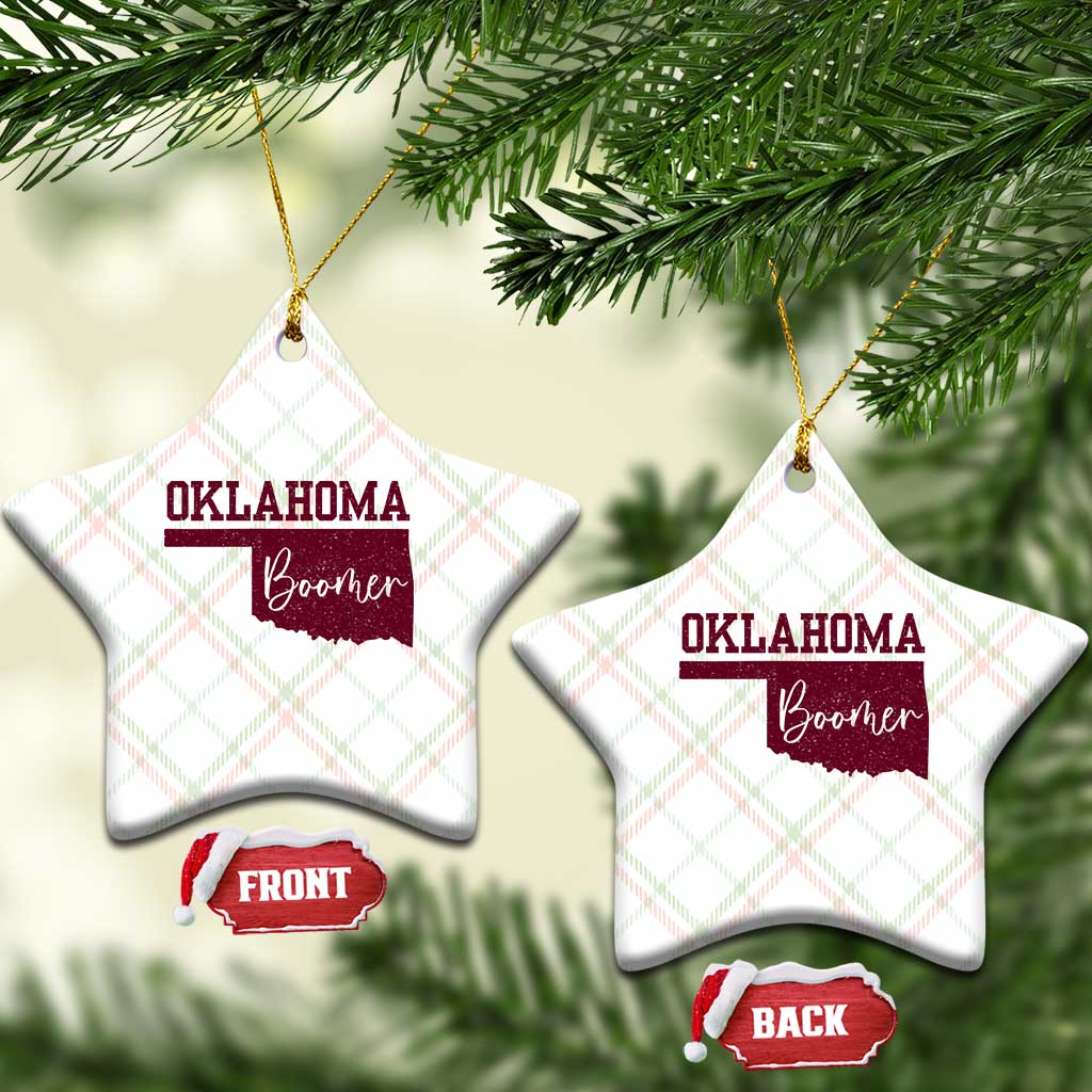 Oklahoma Boomer Ceramic Ornament - Wonder Print Shop