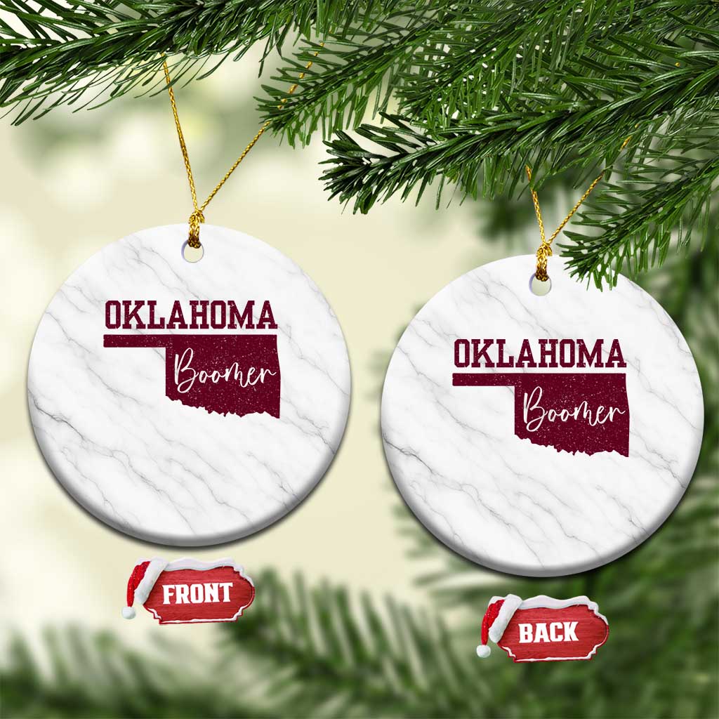 Oklahoma Boomer Ceramic Ornament - Wonder Print Shop