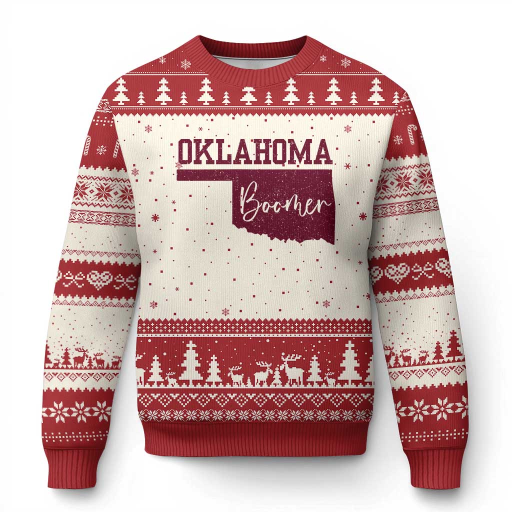 Oklahoma Boomer Ugly Christmas Sweater - Wonder Print Shop