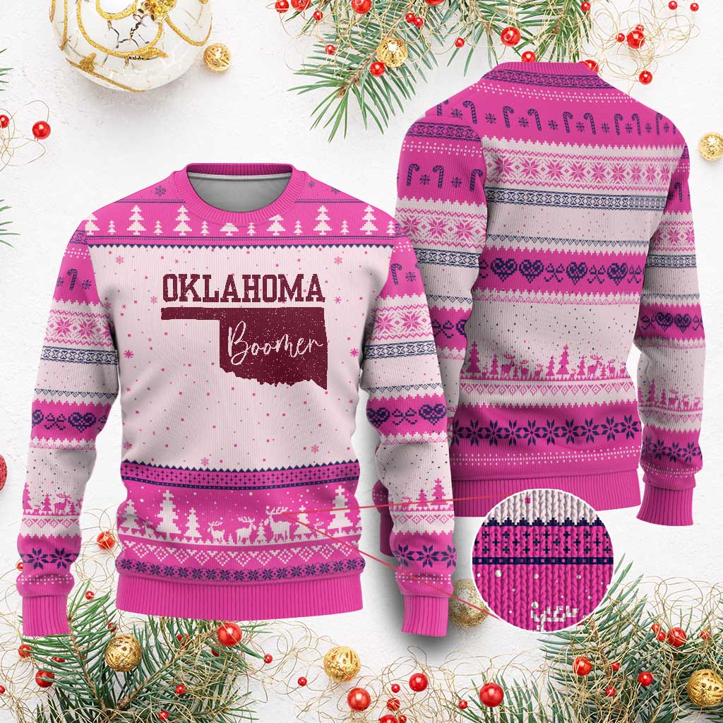 Oklahoma Boomer Ugly Christmas Sweater - Wonder Print Shop