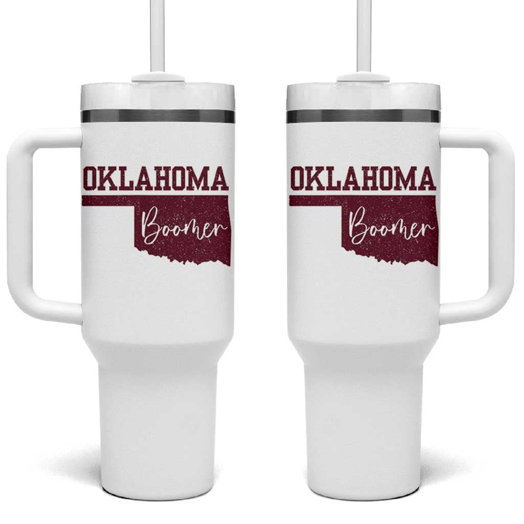 Oklahoma Boomer Tumbler With Handle - Wonder Print Shop