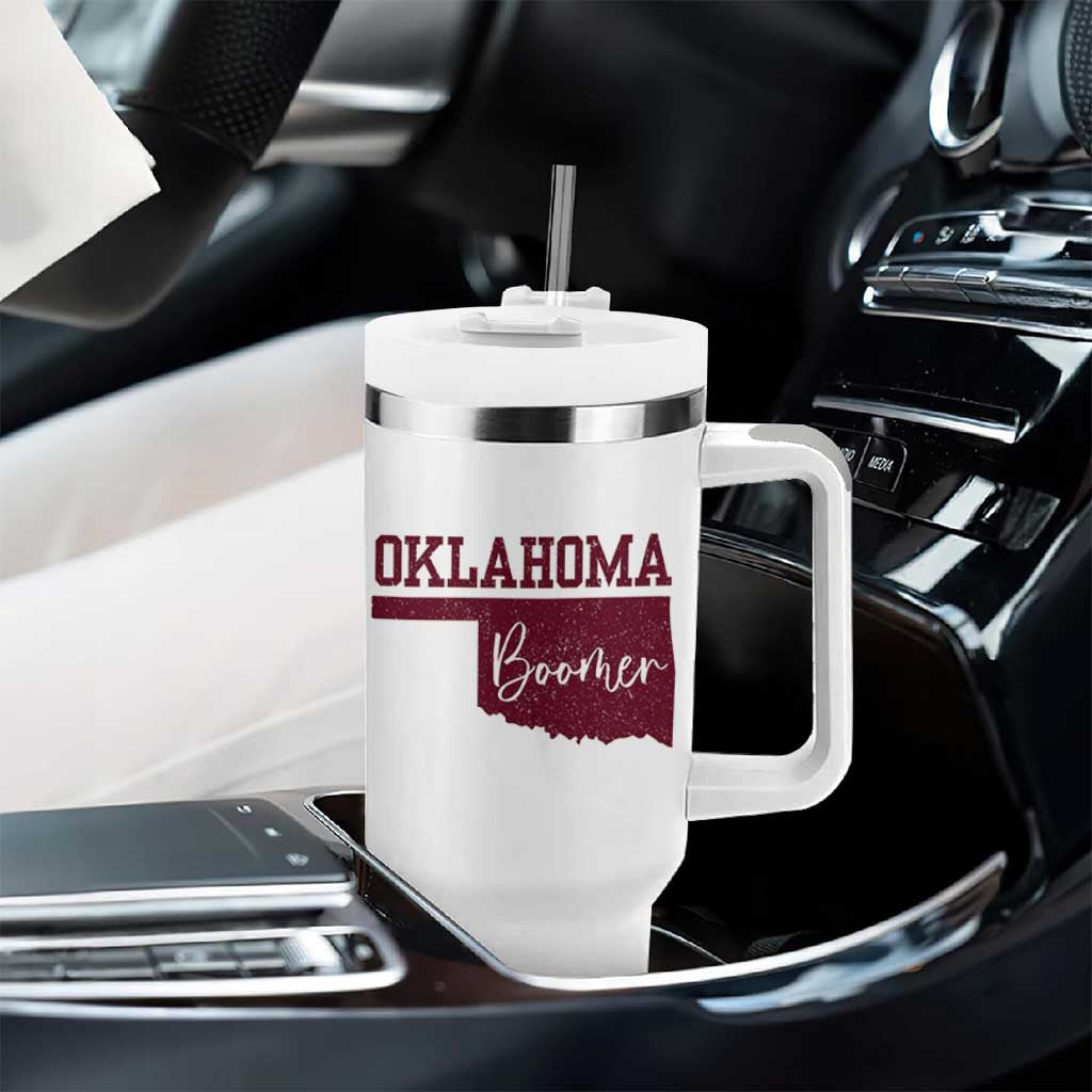 Oklahoma Boomer Tumbler With Handle - Wonder Print Shop