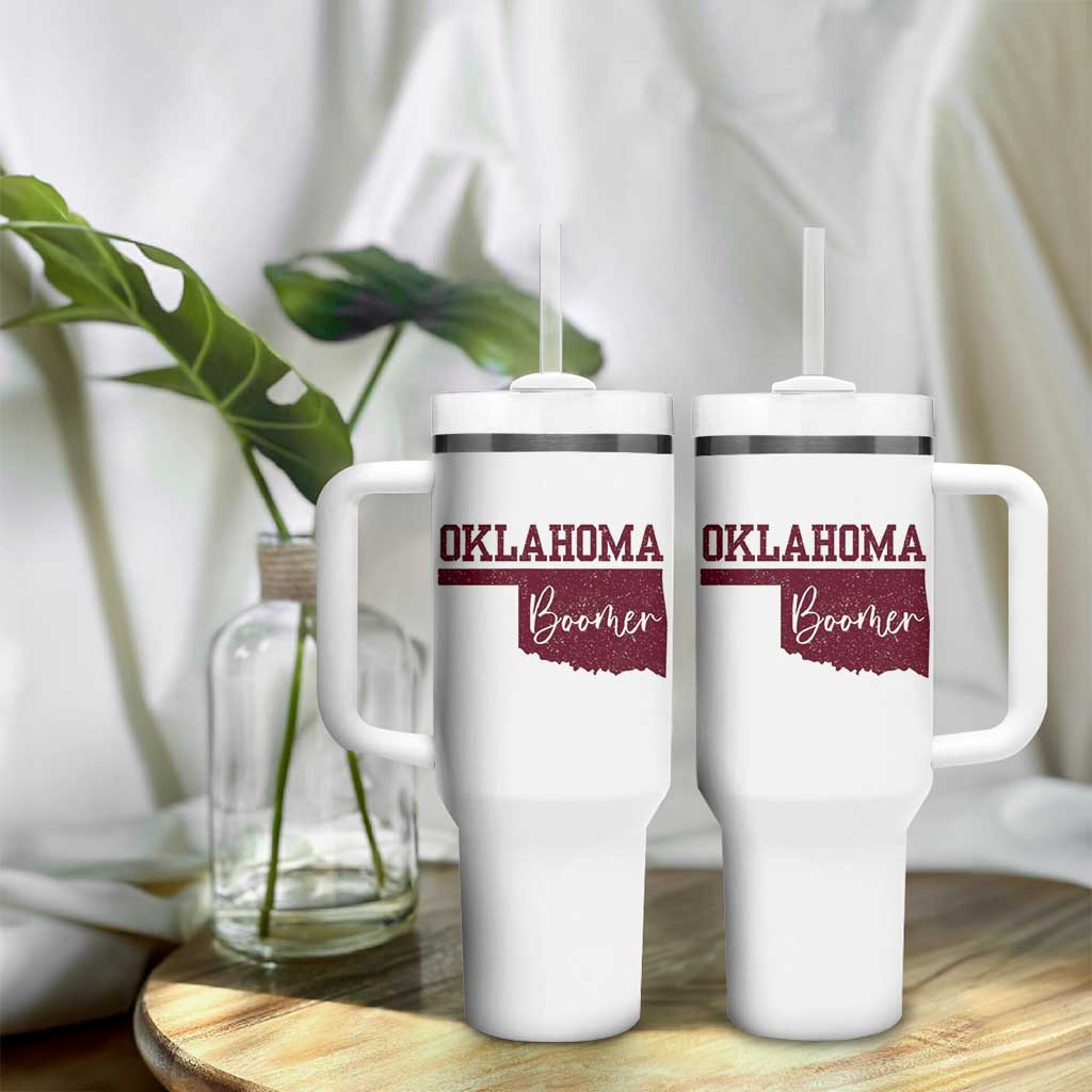 Oklahoma Boomer Tumbler With Handle - Wonder Print Shop