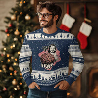 Sarcastic Vintage Ugly Christmas Sweater Funny Retro 50s Use Your Brain Aesthetic - Wonder Print Shop