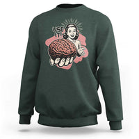 Sarcastic Vintage Sweatshirt Funny Retro 50s Use Your Brain Aesthetic - Wonder Print Shop