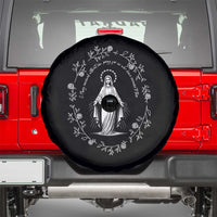 Marian Catholic Spare Tire Cover Virgin Mary Floral Women Religious Catholic Gift - Wonder Print Shop