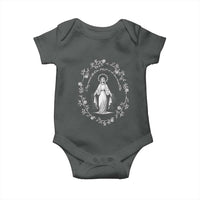 Marian Catholic Baby Onesie Virgin Mary Floral Women Religious Catholic Gift - Wonder Print Shop