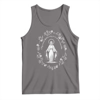 Marian Catholic Tank Top Virgin Mary Floral Women Religious Catholic Gift - Wonder Print Shop