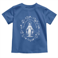 Marian Catholic Toddler T Shirt Virgin Mary Floral Women Religious Catholic Gift - Wonder Print Shop