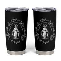 Marian Catholic Tumbler Cup Virgin Mary Floral Women Religious Catholic Gift - Wonder Print Shop