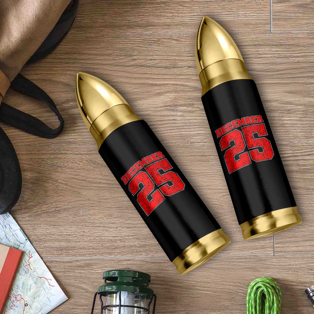 Retro December 25 Christmas Bullet Tumbler Vintage Holiday - Wonder Print Shop