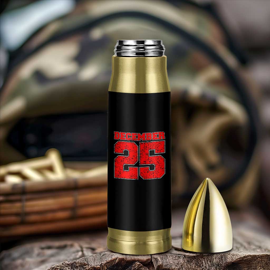 Retro December 25 Christmas Bullet Tumbler Vintage Holiday - Wonder Print Shop