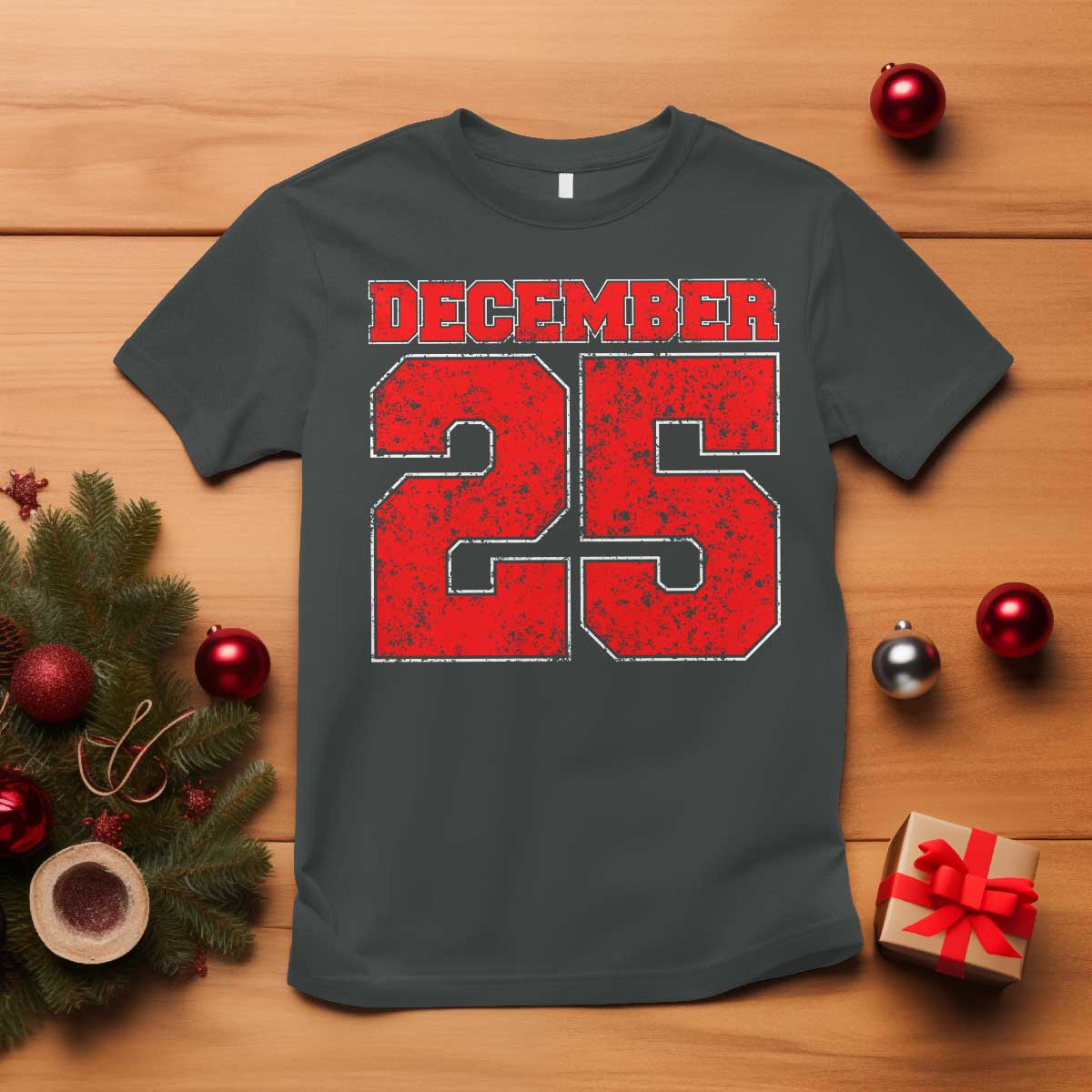 Retro December 25 Christmas T Shirt Vintage Holiday - Wonder Print Shop