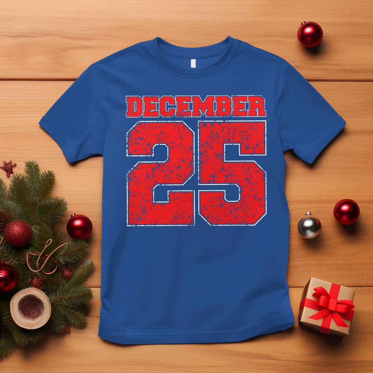 Retro December 25 Christmas T Shirt Vintage Holiday - Wonder Print Shop