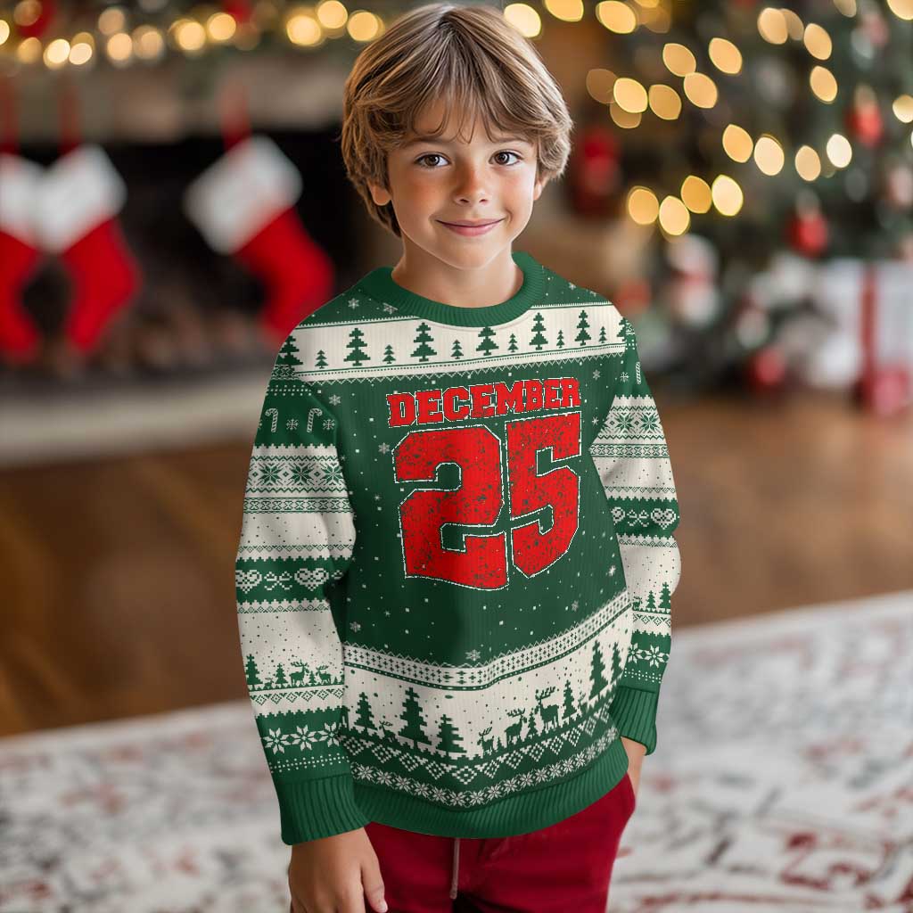 Retro December 25 Xmas Ugly Christmas Sweater Vintage Holiday - Wonder Print Shop