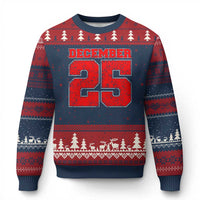 Retro December 25 Xmas Ugly Christmas Sweater Vintage Holiday - Wonder Print Shop