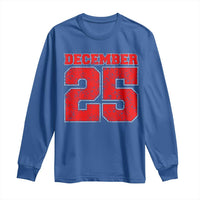 Retro December 25 Christmas Long Sleeve Shirt Vintage Holiday - Wonder Print Shop
