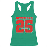 Retro December 25 Christmas Racerback Tank Top Vintage Holiday - Wonder Print Shop