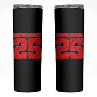 Retro December 25 Christmas Skinny Tumbler Vintage Holiday - Wonder Print Shop