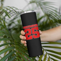 Retro December 25 Christmas Skinny Tumbler Vintage Holiday - Wonder Print Shop