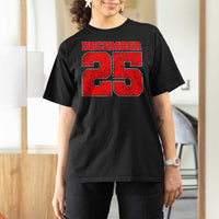 Retro December 25 Christmas T Shirt For Women Vintage Holiday - Wonder Print Shop