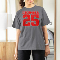 Retro December 25 Christmas T Shirt For Women Vintage Holiday - Wonder Print Shop