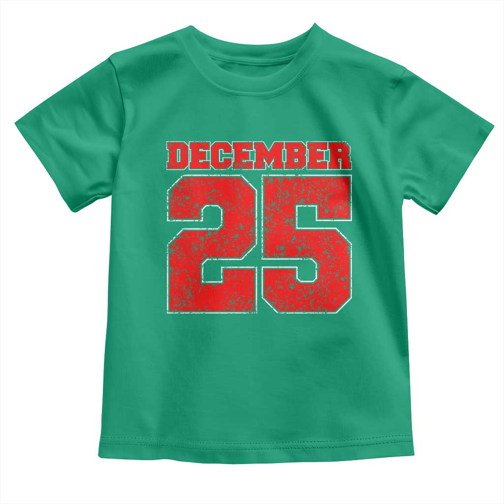 Retro December 25 Christmas Toddler T Shirt Vintage Holiday - Wonder Print Shop