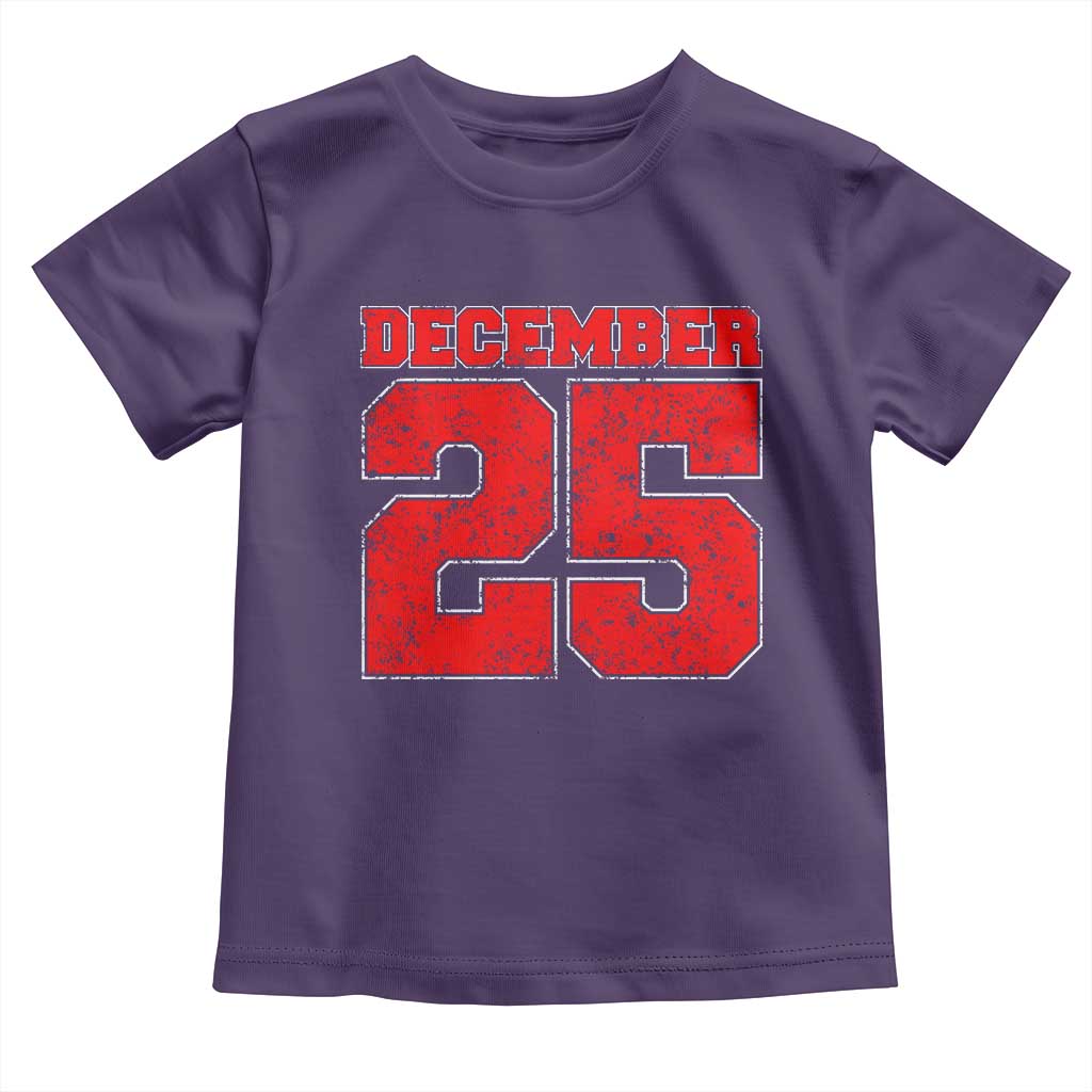 Retro December 25 Christmas Toddler T Shirt Vintage Holiday - Wonder Print Shop