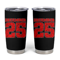 Retro December 25 Christmas Tumbler Cup Vintage Holiday - Wonder Print Shop