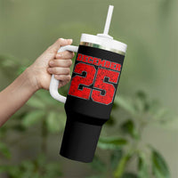 Retro December 25 Christmas Tumbler With Handle Vintage Holiday - Wonder Print Shop
