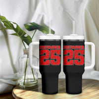 Retro December 25 Christmas Tumbler With Handle Vintage Holiday - Wonder Print Shop