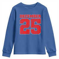 Retro December 25 Christmas Youth Sweatshirt Vintage Holiday - Wonder Print Shop