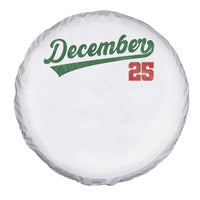 Retro Christmas December 25 Spare Tire Cover Retro Vintage Script Holiday Trip - Wonder Print Shop
