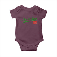 Retro Christmas December 25 Baby Onesie Retro Vintage Script Holiday Trip - Wonder Print Shop
