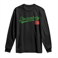 Retro Christmas December 25 Long Sleeve Shirt Retro Vintage Script Holiday Trip - Wonder Print Shop