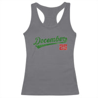 Retro Christmas December 25 Racerback Tank Top Retro Vintage Script Holiday Trip - Wonder Print Shop