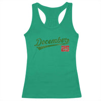Retro Christmas December 25 Racerback Tank Top Retro Vintage Script Holiday Trip - Wonder Print Shop