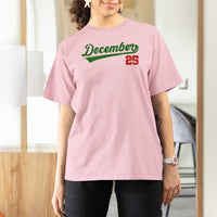 Retro Christmas December 25 T Shirt For Women Retro Vintage Script Holiday Trip - Wonder Print Shop