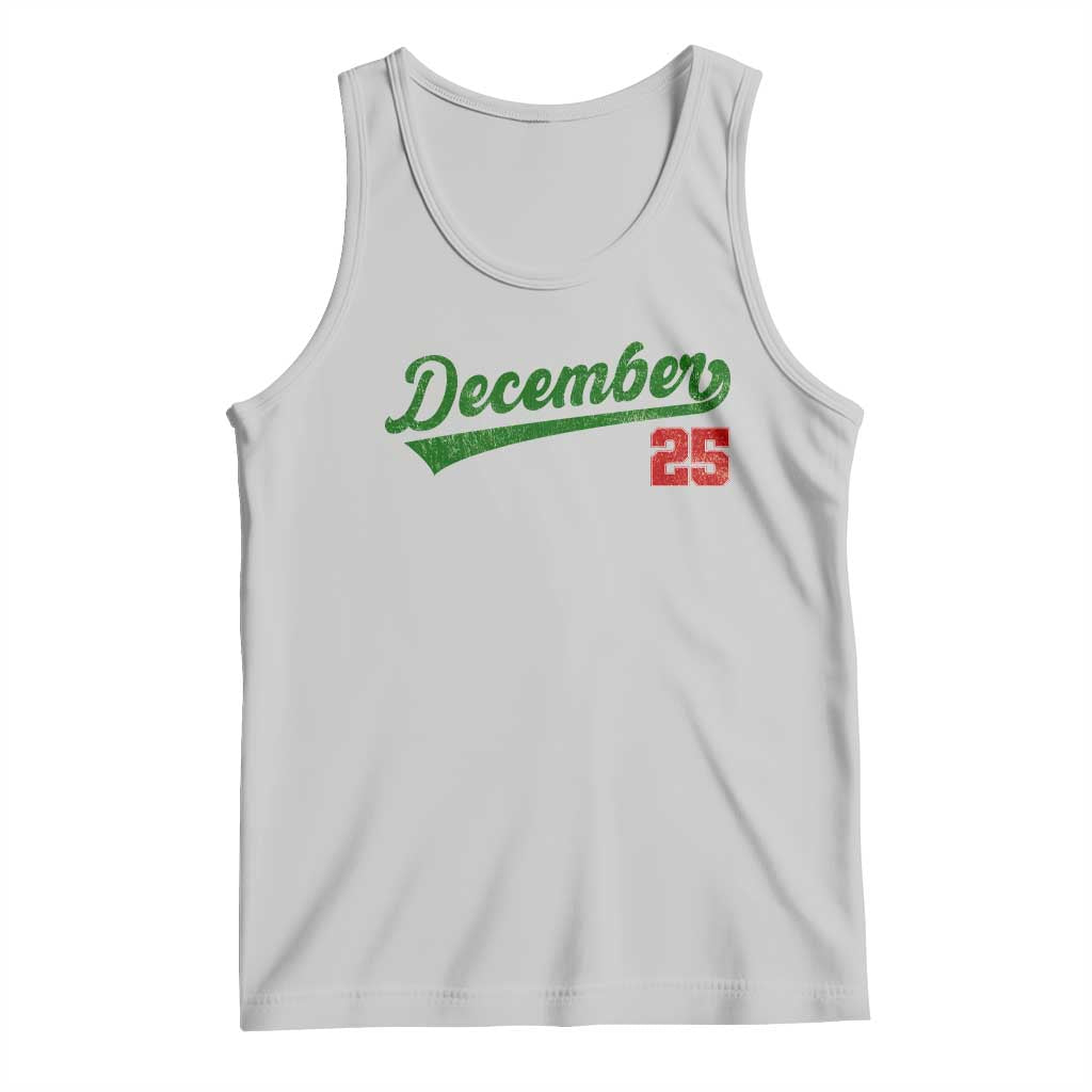Retro Christmas December 25 Tank Top Retro Vintage Script Holiday Trip - Wonder Print Shop