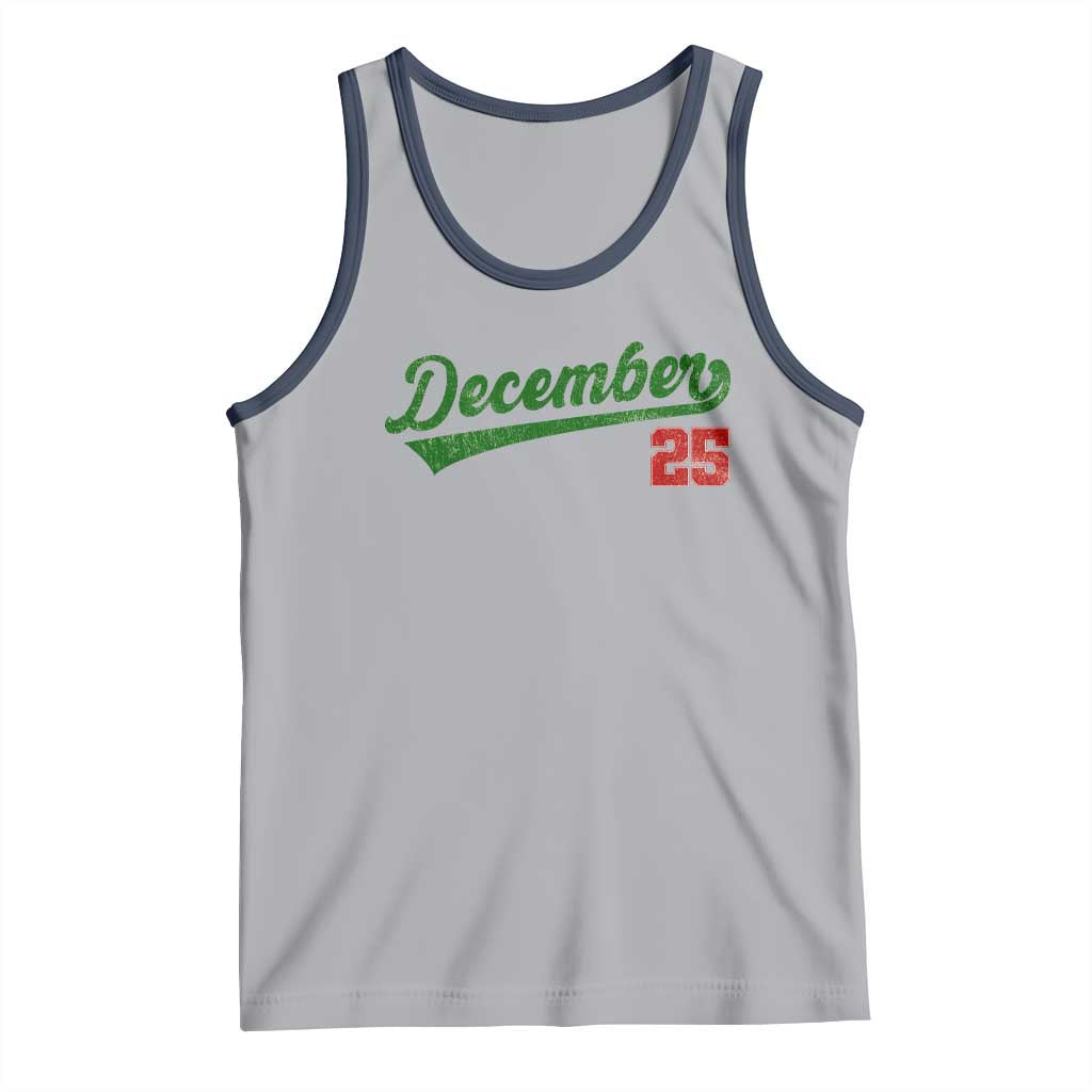 Retro Christmas December 25 Tank Top Retro Vintage Script Holiday Trip - Wonder Print Shop