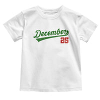 Retro Christmas December 25 Toddler T Shirt Retro Vintage Script Holiday Trip - Wonder Print Shop