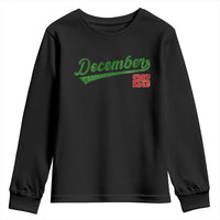 Retro Christmas December 25 Youth Sweatshirt Retro Vintage Script Holiday Trip - Wonder Print Shop