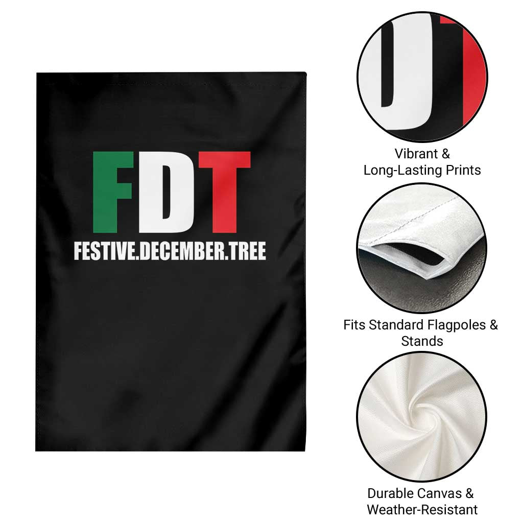 Subtle FDT Christmas Garden Flag Hidden Message Funny Festive December Tree - Wonder Print Shop