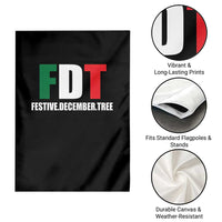 Subtle FDT Christmas Garden Flag Hidden Message Funny Festive December Tree - Wonder Print Shop